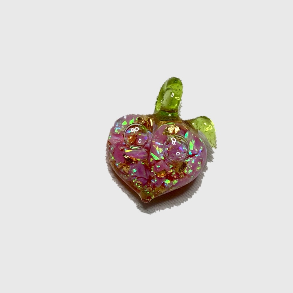 Authentic Pink Peach Opal Glass Heady Pendant